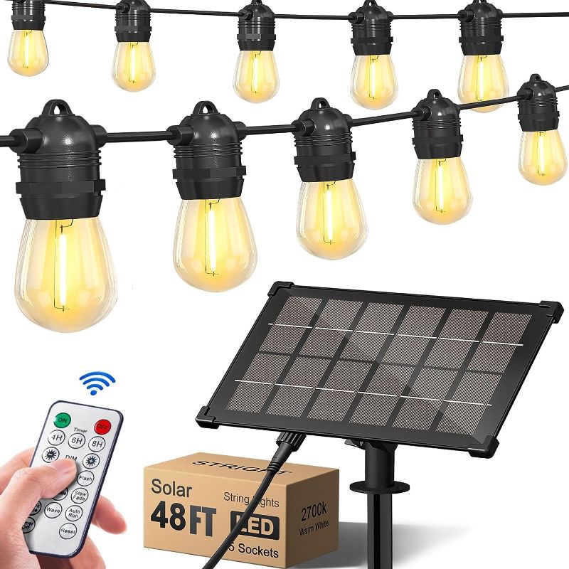 Outdoor Solar String Lights Weatherproof With Remote