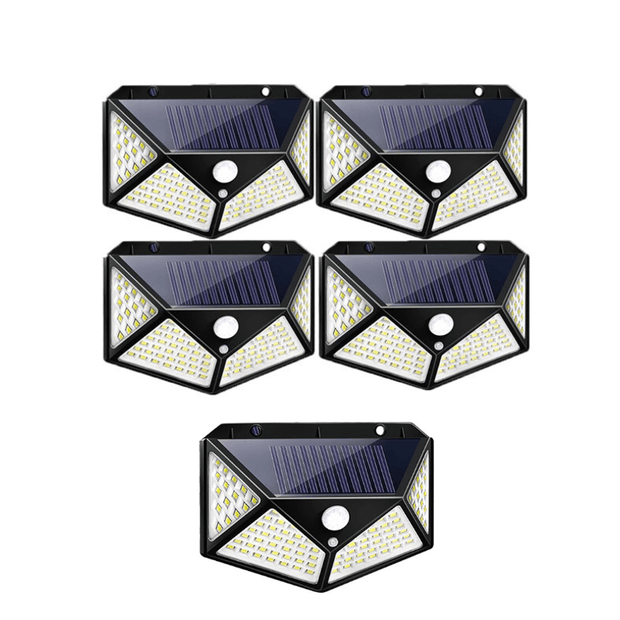 100 LED Solar Power Motion Sensor Wall Light