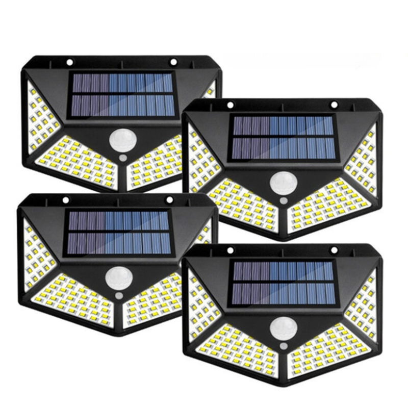100 LED Solar Wall PIR Motion Sensor Outdoor Light