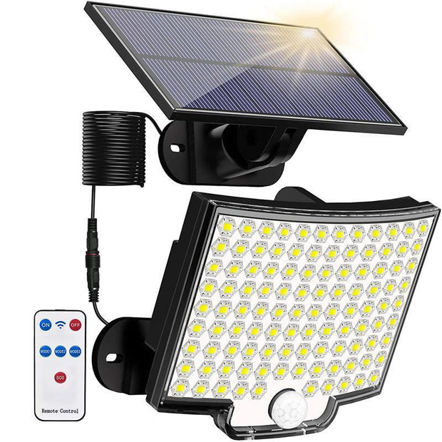 106LED Outdoor Solar Light With Motion Sensor Light With Remote Control