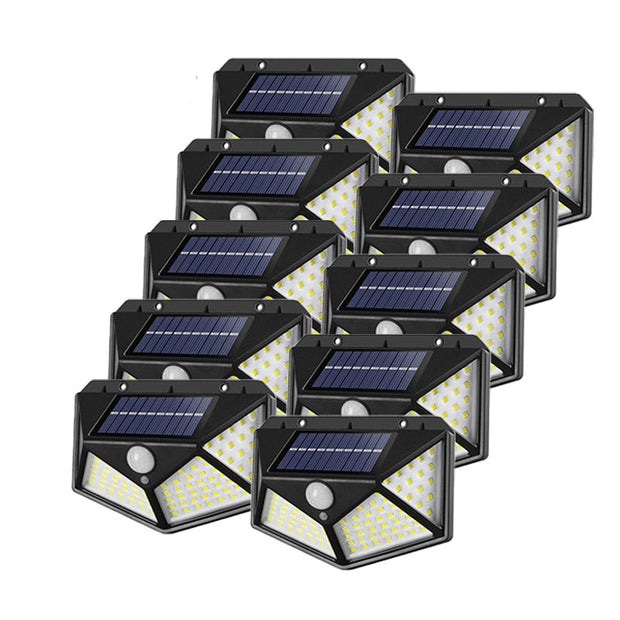 100 LED Solar Wall Lights Outdoor Solar Lamp
