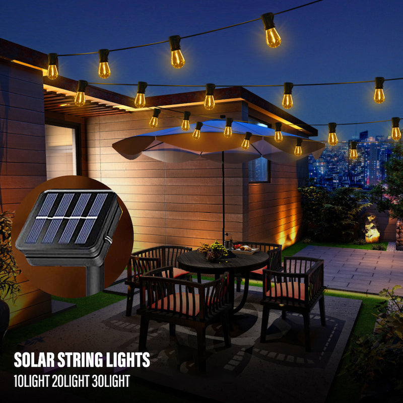 LED Solar Decorative Waterproof String Bulb Lights