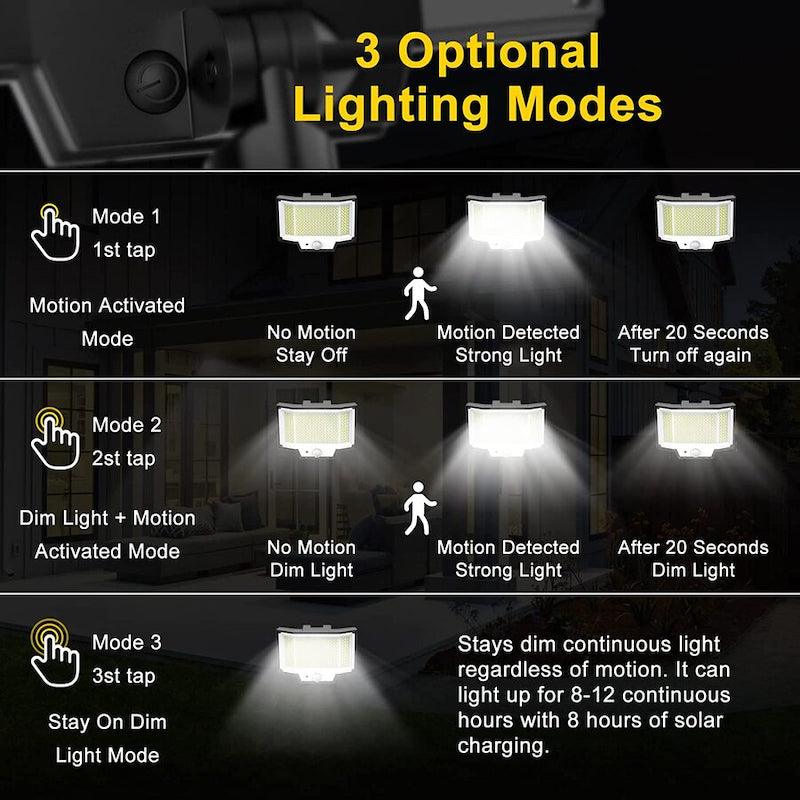 200 LED Motion Sensor Outdoor Solar Lights