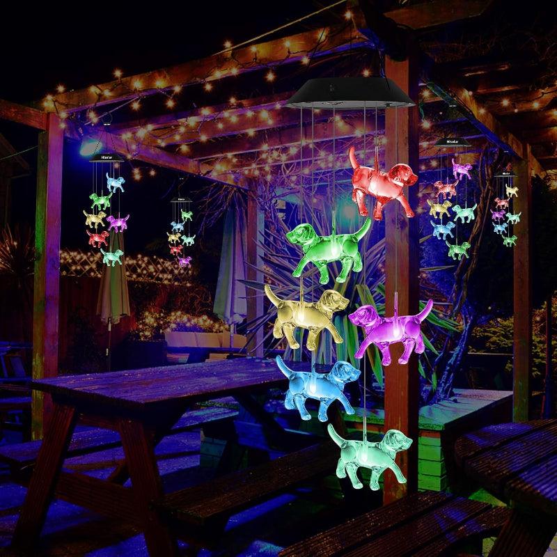 Solar Powered Outdoor Lighted Wind Chime