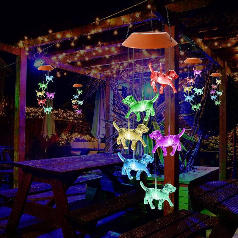 Solar Powered Outdoor Lighted Wind Chime