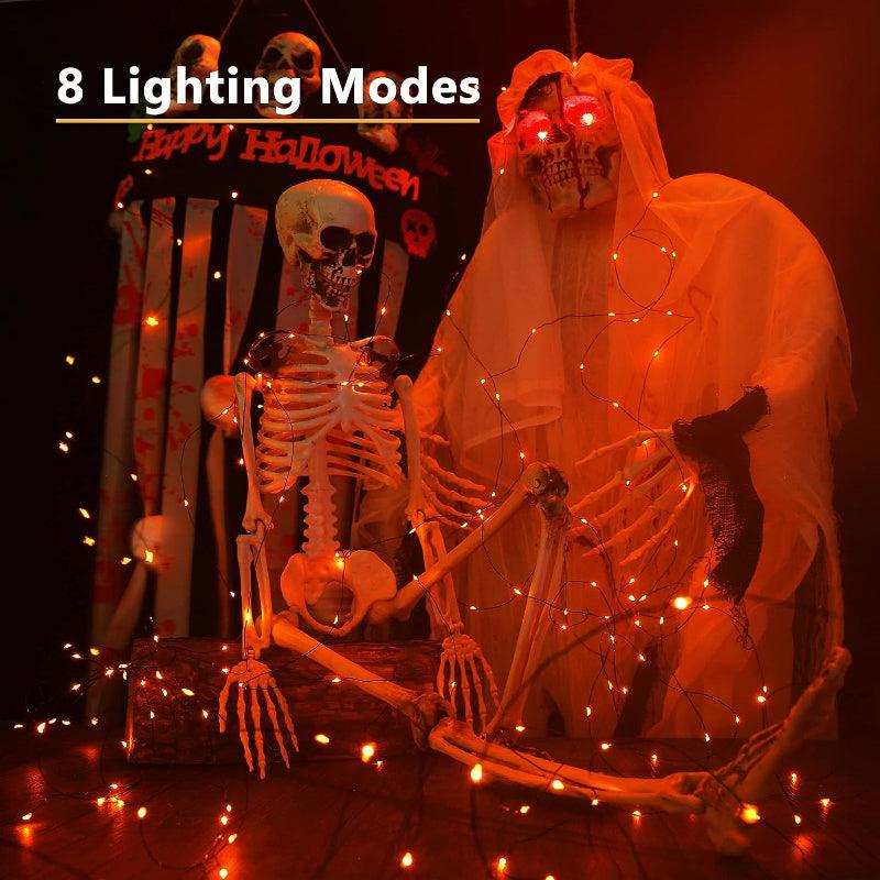 8 Modes Solar String Lights – Flexible Copper Wire Design
