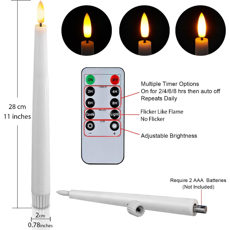 Battery Operated Taper Candles For Bedroom