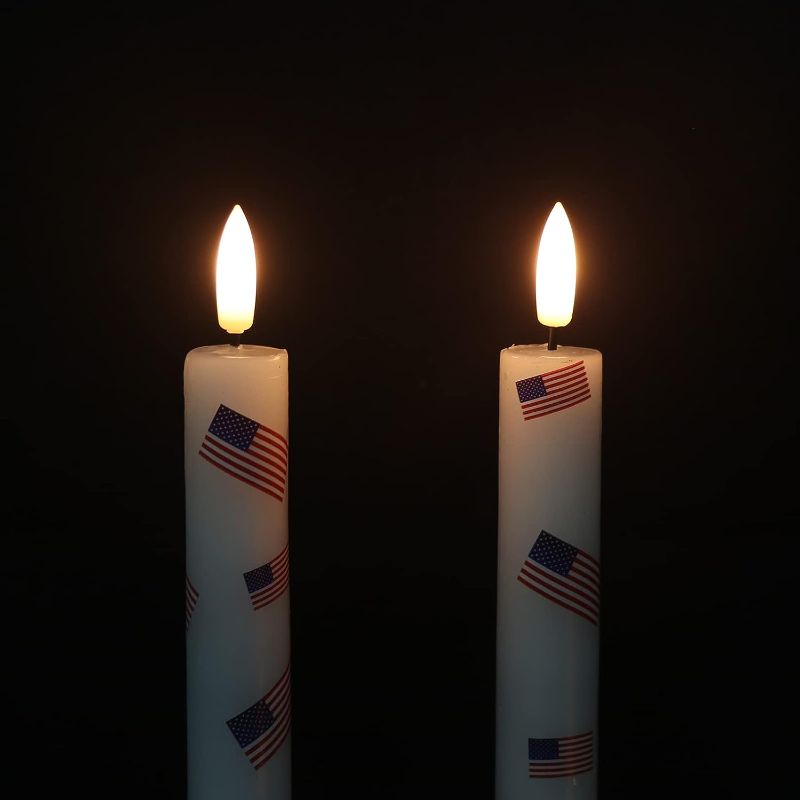 National Flag Flameless Taper Candles
