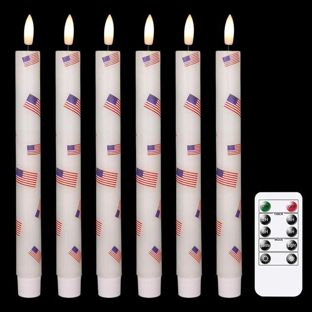 National Flag Flameless Taper Candles