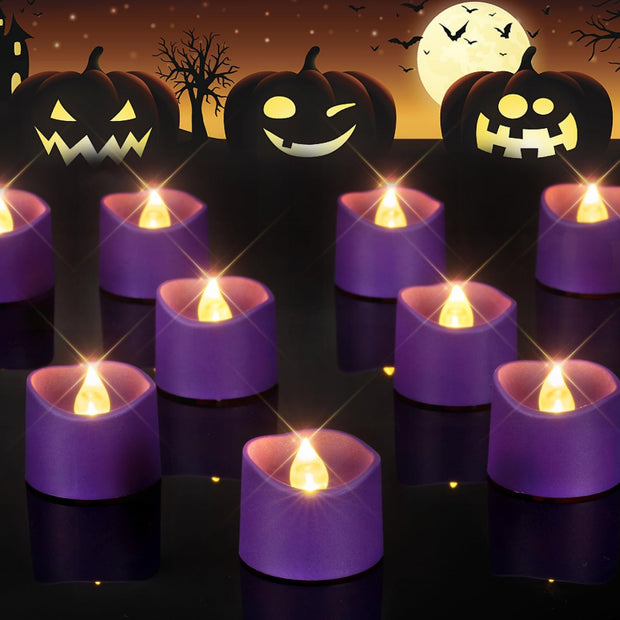 Pack Of 12 Battery Candles For Theme Party