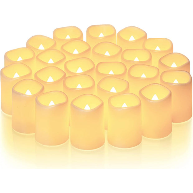 Pack Of 24 Flickering Flameless Votive Candles