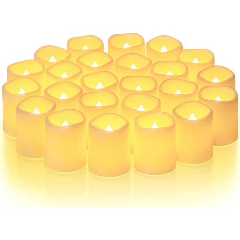 Pack Of 24 Flickering Flameless Votive Candles