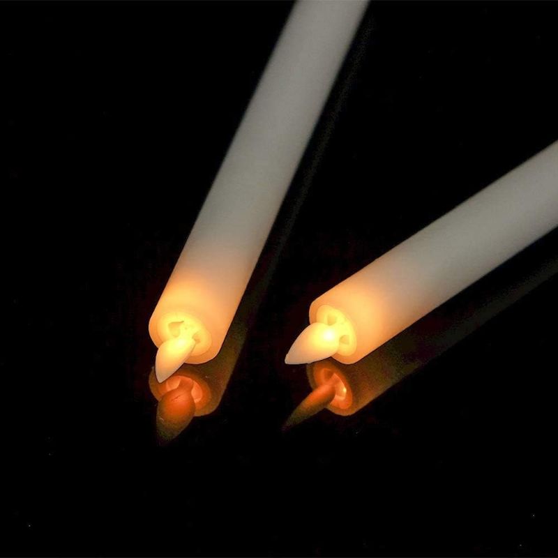 Pack Of 2 Flameless Taper Candles With Remote
