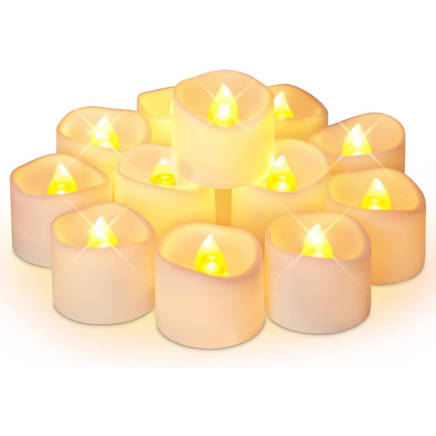 Set Of 12 Flameless Votive Candles