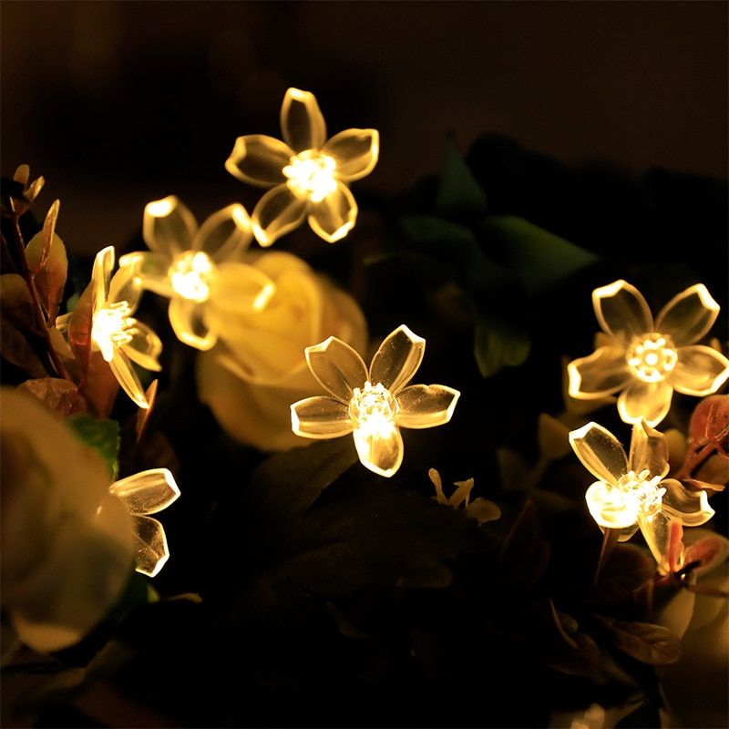 Solar Led Flower Fairy String Lights