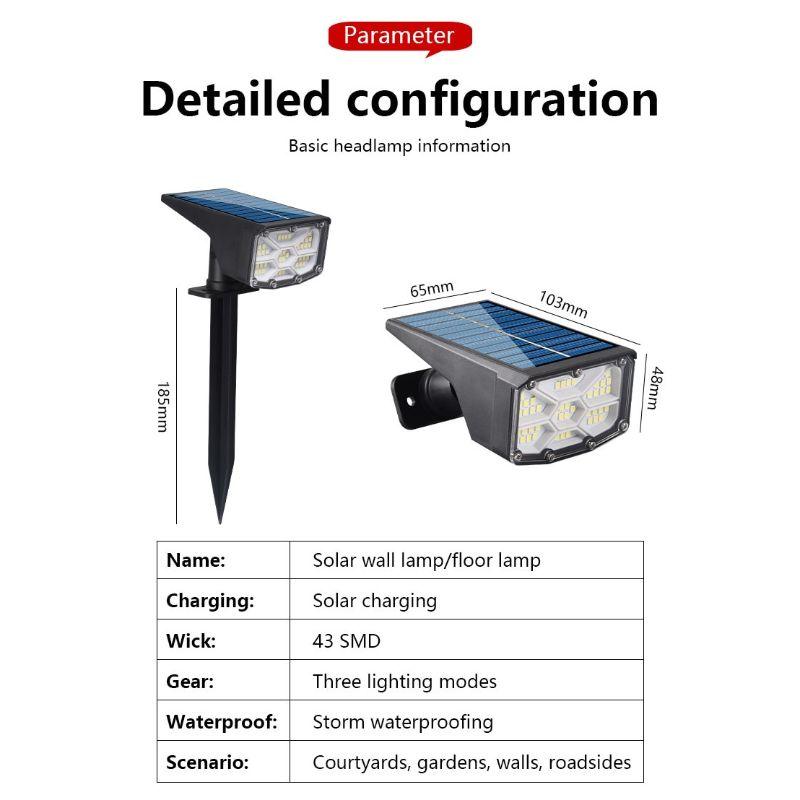 Solar Powered Spotlight Lamp - Adjustable Solar Lawn Light