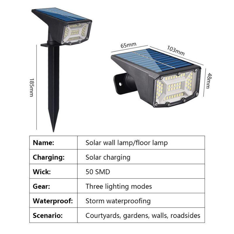Solar Powered Spotlight Lamp - Adjustable Solar Lawn Light