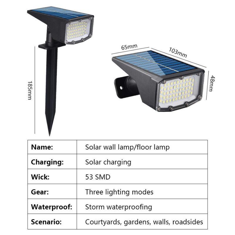 Solar Powered Spotlight Lamp - Adjustable Solar Lawn Light