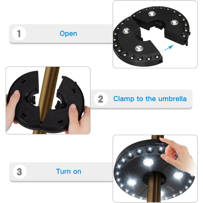 Three Brightness Modes Umbrella Light