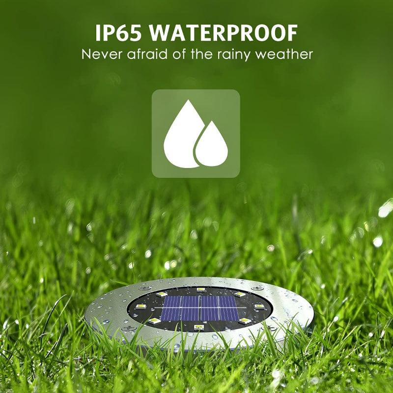 Solar Ground Lights, Waterproof Solar Garden Lights