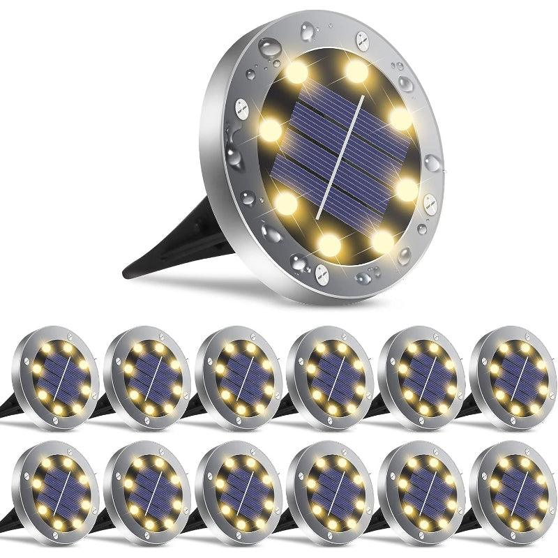 Solar Ground Lights, Waterproof Solar Garden Lights