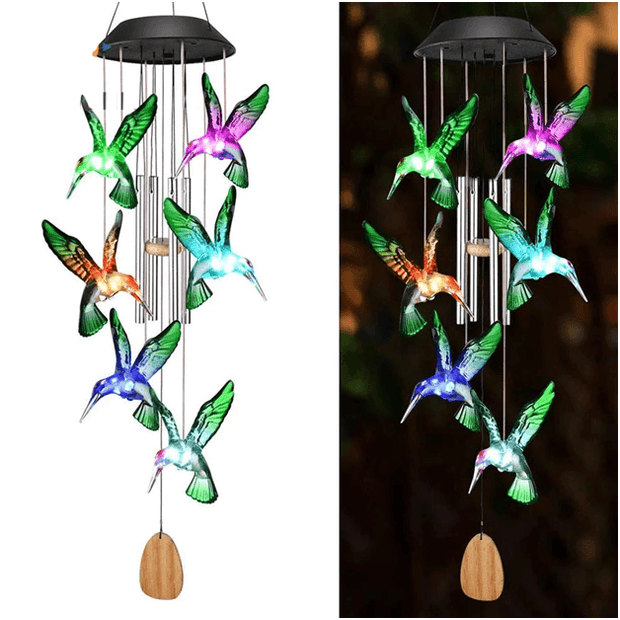 Hummingbird Solar Wind Chime